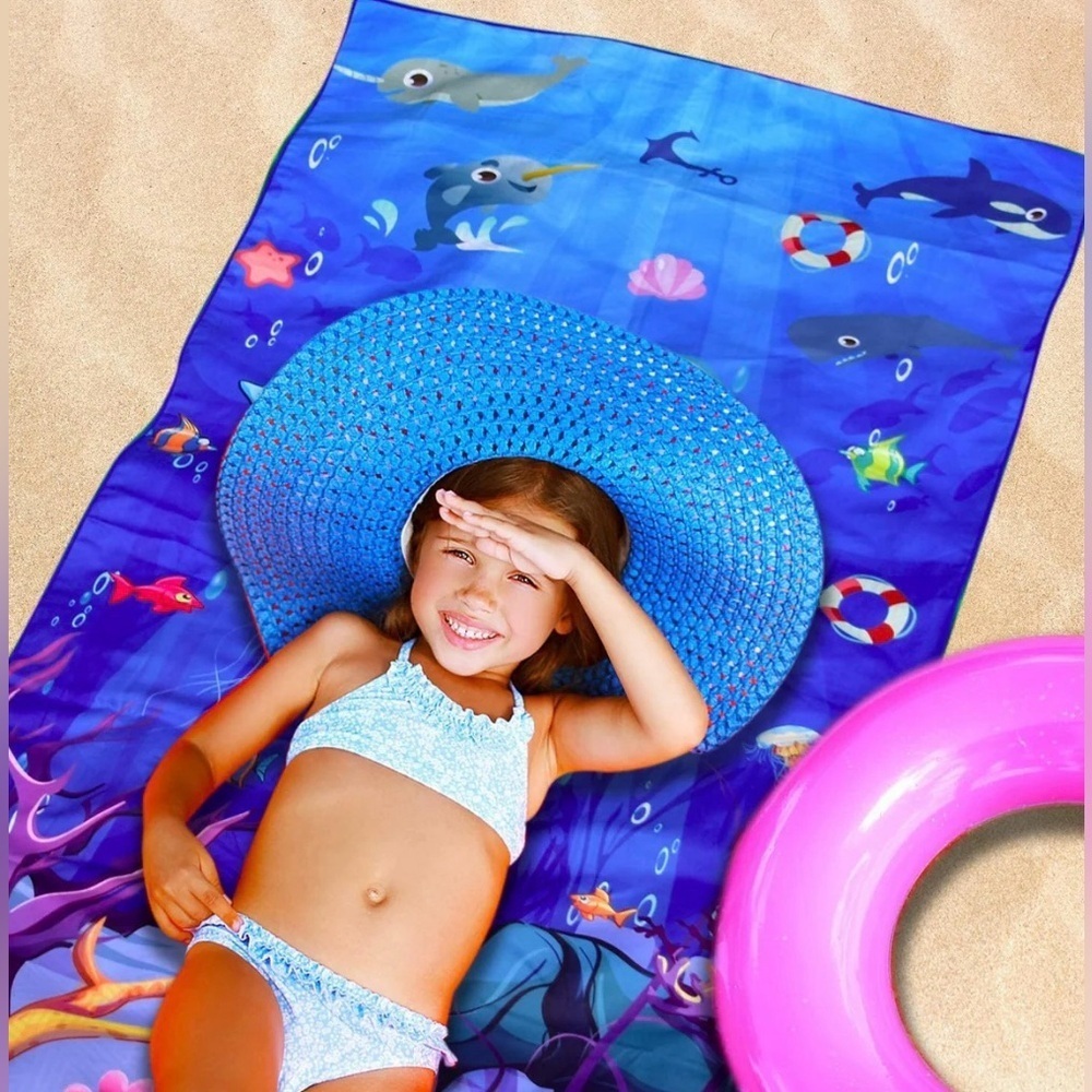 Elite Trend kids Beach Towel - Sea Animal (63x31 inches) - Picture 3 of 6